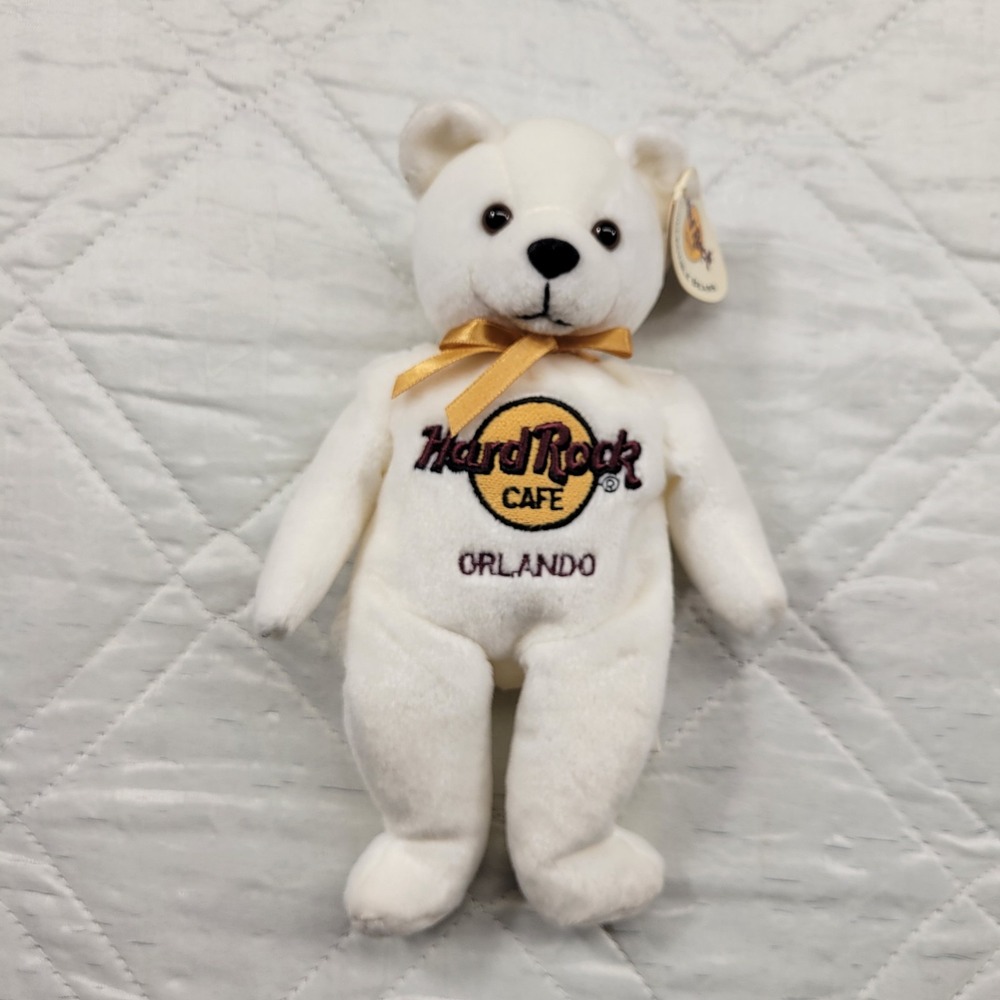 Hard Rock Cafe Orlando Peter Bera white bear plush